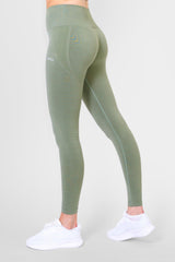 Pulse Scrunch Tights - Olive Green
