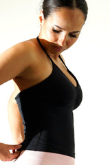 Dynamic Halter Tank Top - Black