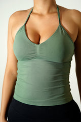 Dynamic Halter Tank Top - Green