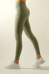 Pulse Scrunch Tights - Olive Green