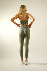 Pulse Scrunch Tights - Olive Green