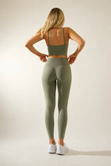 Pulse Scrunch Tights - Olive Green