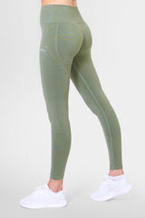 Pulse Scrunch Tights - Olive Green