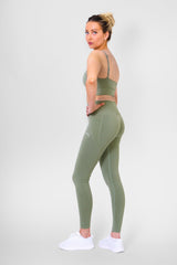 Pulse Scrunch Tights - Olive Green