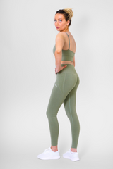 Pulse Scrunch Tights Olive Green