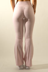 Shape Flared Scrunch Tights - Pink