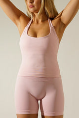 Silkshape Halterneck Top - Dusty Pink