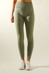 Pulse Scrunch Tights - Olive Green