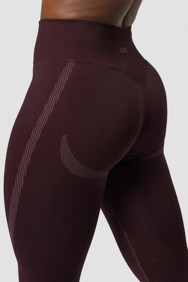 IMPACT SEAMLESS V-SHAPE TIGHTS BURGUNDY - OYOJ Store