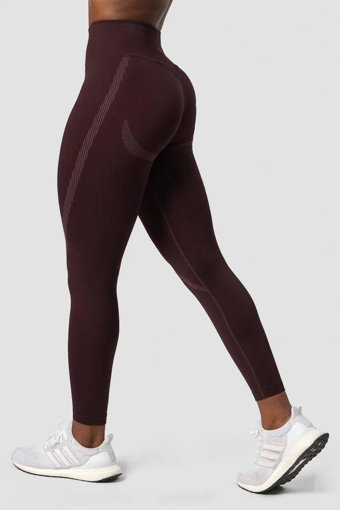 IMPACT SEAMLESS V-SHAPE TIGHTS BURGUNDY - OYOJ Store