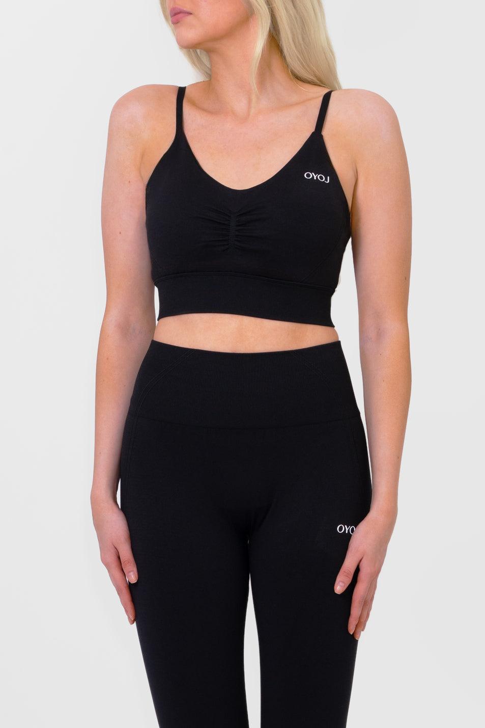Pulse Scrunch Bra - Black