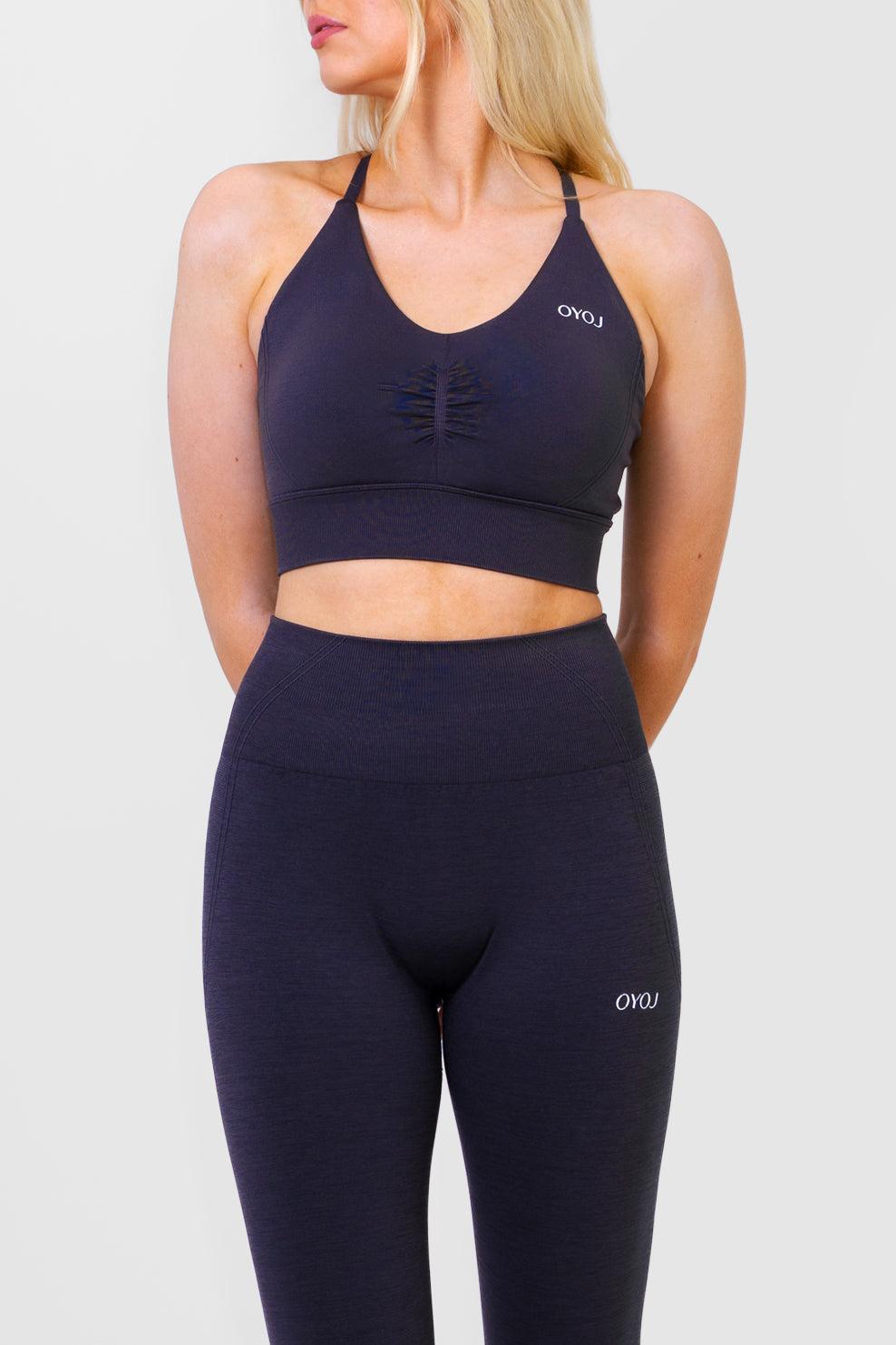 Pulse Scrunch Bra - Dark Grey