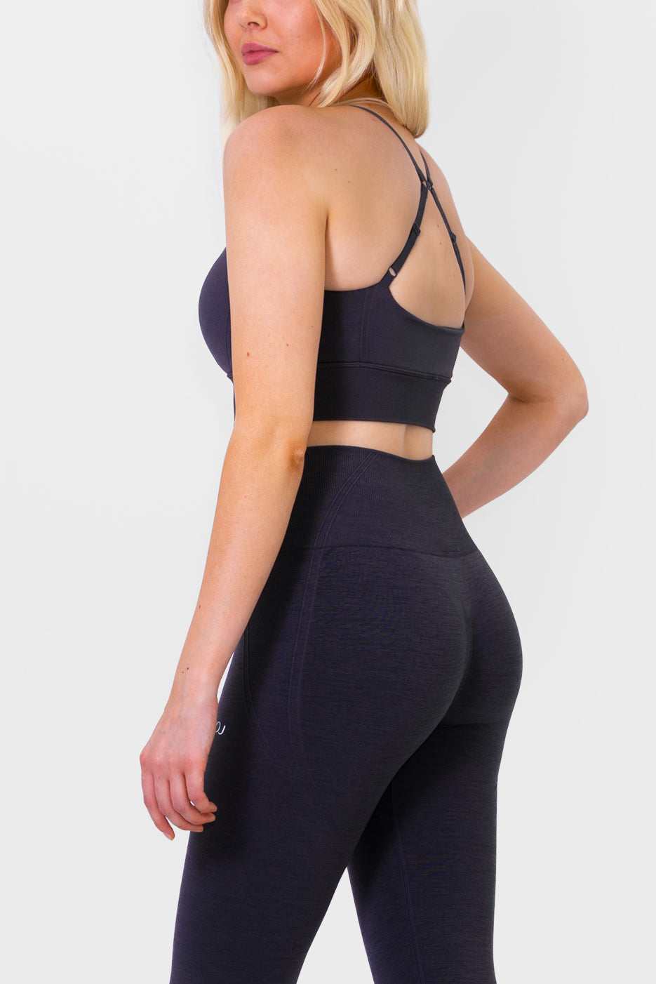 Pulse Scrunch Bra Dark Grey