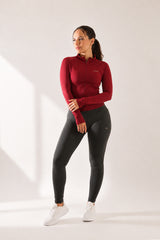 Shape Fullzip Longsleeve - Royal Cherry